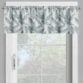 thumbnail image 2 of Ambesonne Tropical Valance Pack of 2, Banana Palm Leaves Pattern, 42"X18", Slate Blue Pale Grey, 2 of 5