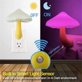 thumbnail image 2 of LED Night Light Mushroom Wall Socket Lamp EU US Plug Warm White Light-control Sensor Bedroom Light Home Decoration, 2 of 10