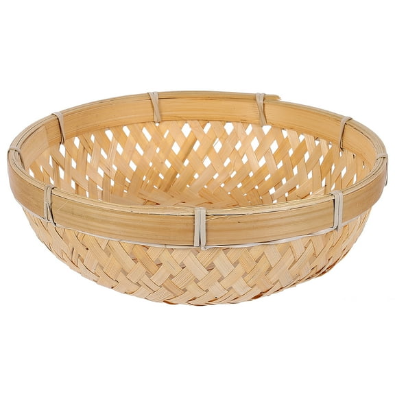 1pc Kitchen Bamboo Fruit Basket Vegetable Holder Multipurpose Vegetable Basket