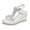 White, variant on Butterfly Rhinestone Platform Sandals for Women Summer Vacation Wedge Slides Outdoor Slip on Clear Strap Sandal Shoes size 5.5 Black