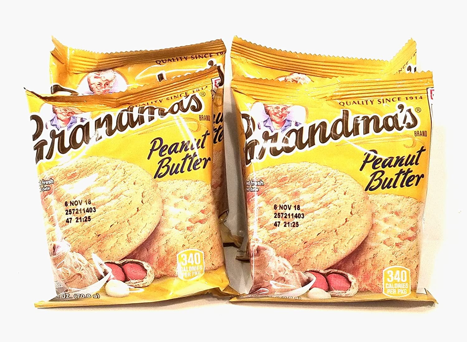 Grandmas Cookies Peanut Butter Flavored 4 Packs (8 Cookies)