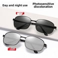 thumbnail image 1 of Gafas de sol polarizadas fotosensibles que cambian de color para hombre, gafas de sol de doble uso para transmisión en vivo durante el día y la noche, gafas con marco negro para el cabello, 1 of 6