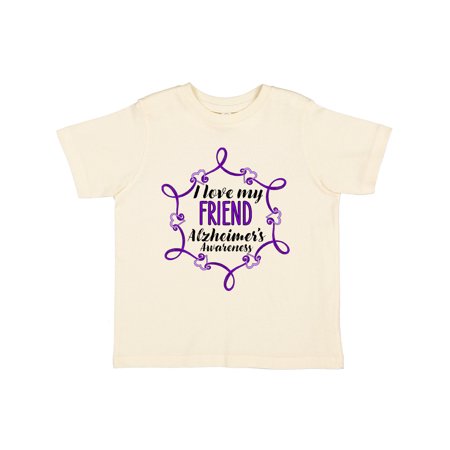 

Inktastic I Love My Friend Alzheimer s Awareness with Purple Hearts Gift Toddler Boy or Toddler Girl T-Shirt