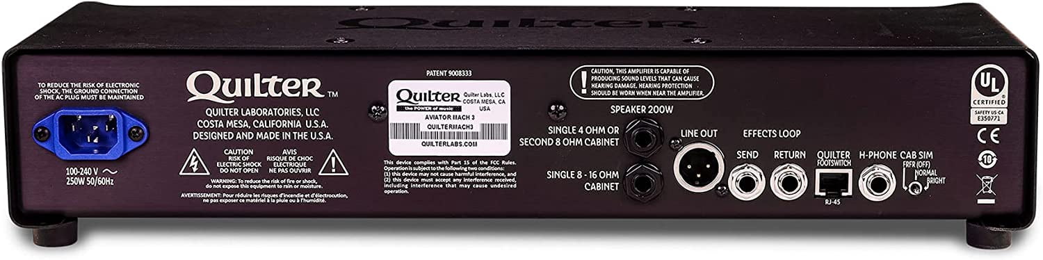 Quilter Labs Aviator Mach 3 200W Guitar Amplifier Head - Black