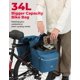 thumbnail image 2 of Alforjas para bicicleta KEMIMOTO, 34 L, impermeables y con funda para lluvia, color azul, 2 of 9