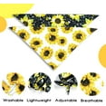 thumbnail image 5 of Summer Dog Bandanas 2 Large Pack,Black White Sunflower Bee Reversible Adjustable Triangle Pet Scarves for Boy and Girl,Cute Floral Bandana for Small Medium Large Dogs Cats(Medium), 5 of 5