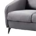 thumbnail image 4 of Hida 2 Piece Sofa and Loveseat Set, Diamond Stitching, Smooth Gray Velvet, 4 of 5
