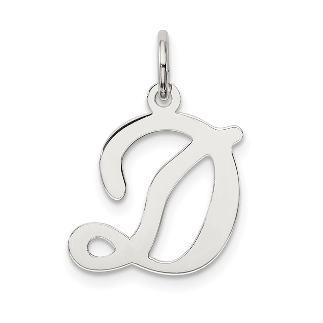Pendentif Breloque Collier Monogramme Prénom Initiale Lettre D Délicat en Argent Sterling 925