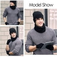thumbnail image 3 of TAGVO Winter Beanie Hat Scarf Set Super Soft Fleece Inner Lining Great Warm, Stretchy Knit Beanie Cap Elastic Neck Warmer Snugly Fit for Men Women Ladies Girls Boys Adults Kids, 3 of 7