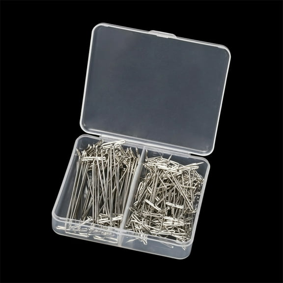 IDEANATEGRATE 150Pcs T-Bar Head Wig T Pins Set for Millinery Supplies and Jewelry Display with Stainless Steel
