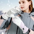 thumbnail image 1 of DPTALR Woman's Gloves Winter Outdoor Windproof Ski Riding Plus Velvet Double Layer Warm Gloves, 1 of 3