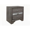 thumbnail image 3 of Modern Sparkle Grey Nightstand with 3 Drawers & Jewelry Storage, 3 of 5