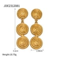 thumbnail image 5 of PISONIC Boho Hammered Dangling Earrings for Women Modern Statement Finish Dangle Drop Earrings Jewelry, 5 of 6