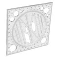 thumbnail image 4 of Multi-Function Drawing Ruler Acrylic Art Design Woodworking Template Ruler Carpenter Tool, 4 of 8