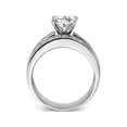 thumbnail image 2 of Sterling Silver Engagement Bridal Wedding Ring Set with Cubic Zirconia (CZ) (CZ) for Women, 2 of 5