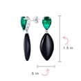 thumbnail image 4 of Bling Jewelry Womens  Dangle Chandelier Earrings in Gold Plated with CZ & Gemstones, 4 of 4