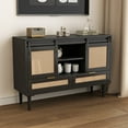 thumbnail image 2 of Sliding Barn Door Storage Cabinet - Black, 2 of 10