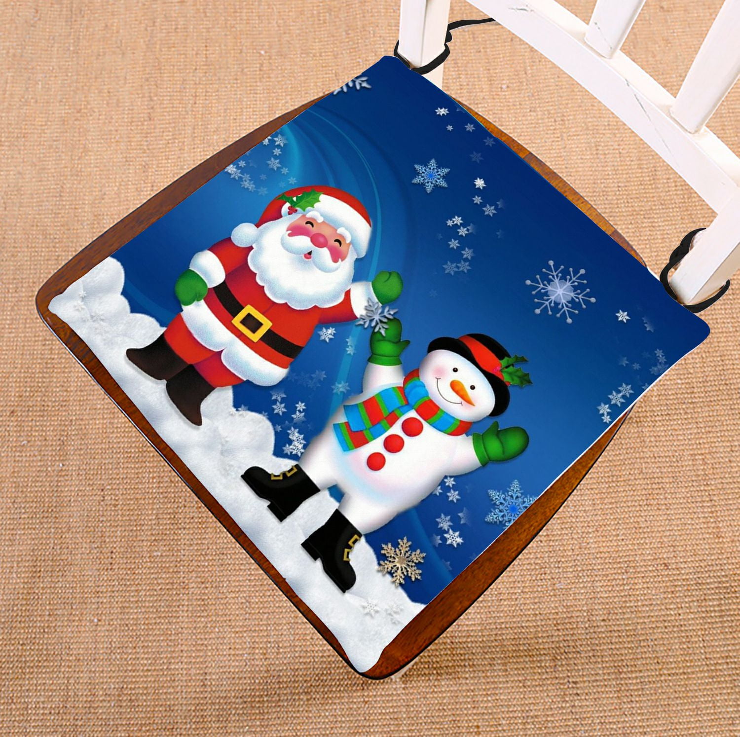 ZKGK Merry Christmas Santa Claus Seat Pad Seat Cushion Chair Cushion