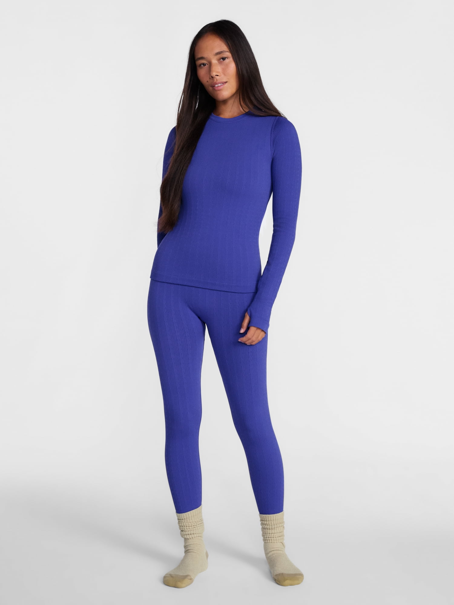 Ozark Trail Women’s Warmer Thermal Long Sleeve Seamless Fleece Top, Sizes XS-XXL