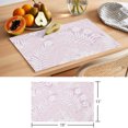 thumbnail image 6 of Pink Palm Tree Placemats Set of 12 Summer Tropical Plants Leaves Vintage Flowers Place Mats Indoor Wipeable Table Mats Washable Cloth Dining Table Placemats for Kitchen Holiday Party Decor 13x19 Inch, 6 of 9