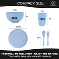 thumbnail image 2 of Juego de vajilla Homienly Wheat Straw, 20 unidades, apto para microondas, 2 of 7