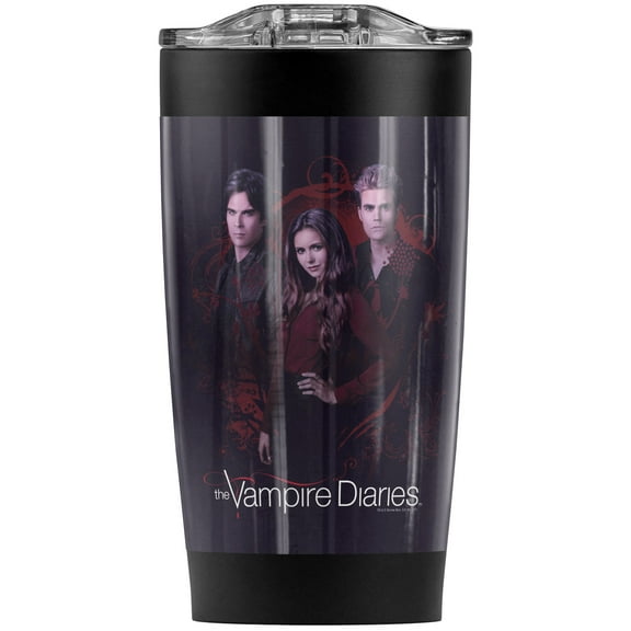 Vampire Diaries/Company Of Three Stainless Steel Tumbler 20 oz Coffee Travel Mug/Cup, Vacuum Insulated & Double Wall with Leakproof Sliding Lid | Great for Hot Drinks and Cold Beverages