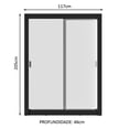 thumbnail image 3 of Ropero Closet Madesa Dallas Plus 2 Puertas Corredizas 4 Cajones Negro/Blanco, 3 of 5