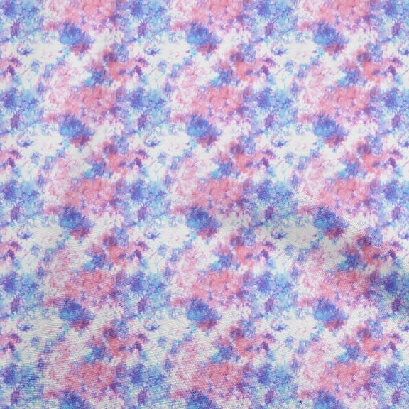 oneOone Polyester Spandex Blue Fabric Tie Dye Diy Clothing Quilting Fabric Print Fabric By Yard 56 Inch Wide
