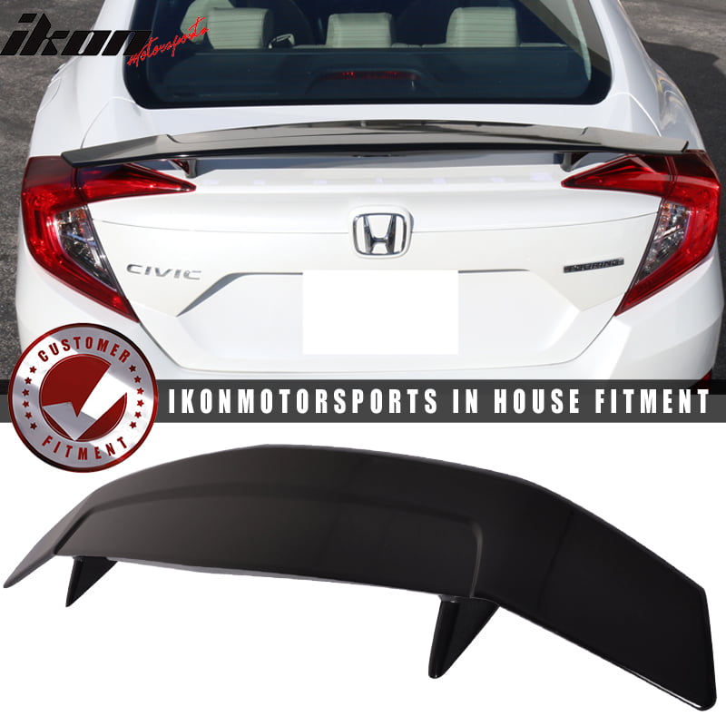 For 12-15 Honda Civic Sedan MUG-Style Matt Black Rear Tail Trunk Spoiler Wing 