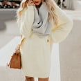 thumbnail image 3 of Cyber**Monday ChaoHeng Fall Dresses Long Sleeve Women's Solid Color Round Neck Long Sleeve Sweater Dress, 3 of 8