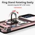 thumbnail image 6 of for Motorola Moto G 5G 2024 Case with Slide Camera Cover HD Screen Protector [Military Grade Drop Tested] Magnetic Ring Holder Kickstand Protective Phone Case for Motorola Moto G 5G 2024, Rose Gold, 6 of 17