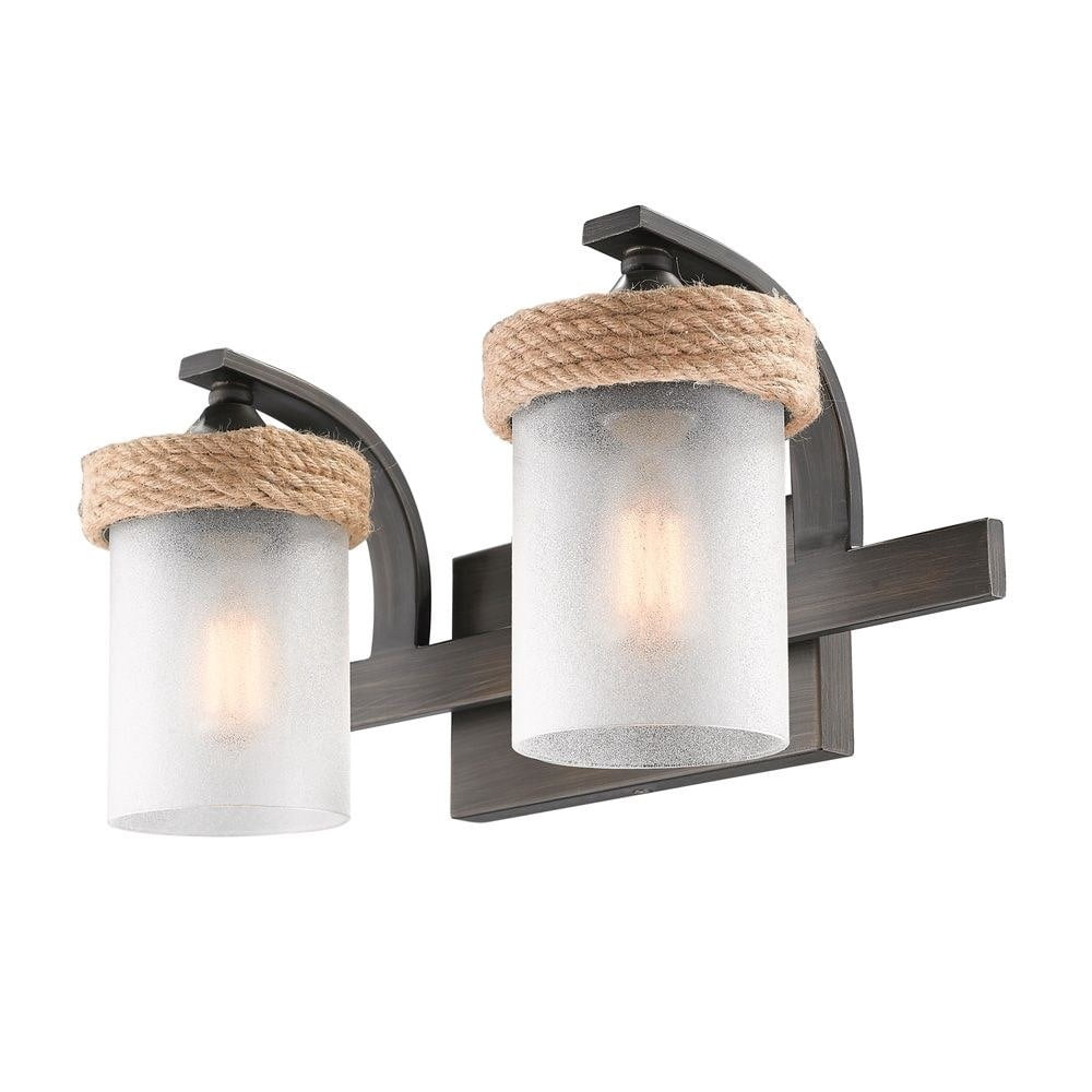 2 Light Bathroom Light Fixture in Sturdy Style 7.75 inches High By 16 inches Wide Bailey Street Home 170-Bel-2862328