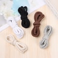 thumbnail image 5 of Fashion Board Shoes Shoestrings Drawstring Sneakers Laces Round Shoe Laces Linen Cotton ShoeLaces Bright Strings BEIGE 180CM, 5 of 8