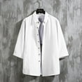 thumbnail image 7 of Siilsaa Men Shirts Short Sleeve Men's Shirts Short Sleeve Button Down Casual Beach Tropical Shirts Holiday(White,M), 7 of 7