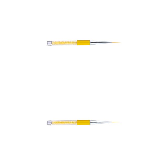 Qarigey Cepillo para uñas, herramienta para pintar uñas, práctico bolígrafo de manicura de mano Simple, accesorios de dibujo, bolígrafos 2piezas Dorado