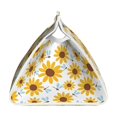 thumbnail image 3 of Lsque Sunflowers Printed Long Tissue Box Cover Holder, Facial Paper Organizer Dispenser,Triangle with Bottom Belt, PVC Leather Decorative Organizer, 3 of 9