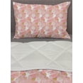 thumbnail image 3 of Ballerina Comforter & Sham Bedding Set, Blossoming Roses and Tender Dancer Silhouettes on Pastel Toned Background, 3 pcs Duvet Set Microfiber Filling Quilt, 5 Sizes, Blush Multicolor, by Ambesonne, 3 of 4