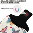 thumbnail image 3 of Haosy Vibrant Colorful Butterflies Golf Mallet Putter Cover Strong Magnetic Leather Golf Club Headcover Closure, 3 of 7