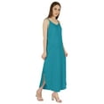 thumbnail image 2 of Inkmeso Robe d'Été Unie Aguichant pour Femmes à Bretelles Spaghetti Décontractée de Plage et de Villégiature Robe Maxi, 2 of 7