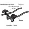 thumbnail image 2 of Bike Rest Handlebar Cycling Bicycle Armrest Handlebars TT Handlebar Aero Bars Bicycle Rest Handlebar Aluminum Alloy Aero Bars for Mountain Road MTB Bike, 2 of 6