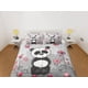 thumbnail image 2 of Cute Lover Panda Gris Juego de Funda Nórdica Colcha, Ropa de Cama Infantil con Funda de Almohada, 2 of 4
