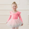 thumbnail image 2 of Girls Sweatsuit Set Size 10-12 Long Sleeve Ballet Leotard for With Detachable Tutu Skirt Dance Gymnastics Performance Elegant Twirl Outfit for Recital Practice and, 2 of 4