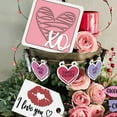 thumbnail image 6 of Tray Decor Clearance! Valentine's Day Tray Ornament Spring Farmhouse Decor Ornament Valentines Day Decorations 1X Valentine's Day Tray Decoration (Set of 5), 2 Pairs of Stands, 6 of 6
