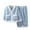 Blue, variant on Kids Flannel 2 Piece Outfit Warm Thick Long Sleeve Button Down Tops Pants Suit Boys Girls Winter Cozy Soft Clothes Sets
