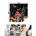 thumbnail image 4 of Mushrooms Black Cloth Napkins Set of 8 Reusable Dinner Napkins, Butterfly Botanical Country Plants Cocktail Napkin Washable Table Napkins for Wedding/Holiday Party/Baby Shower 20"x20", 4 of 7