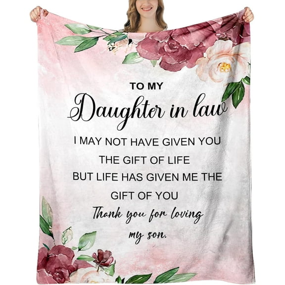 Daughter in Law Gifts - Daughter in Law Birthday Gifts - Gifts for Daughter in Law, Daughter in Law Gifts from Mother in Law, Daughter in Law Gifts for Christmas, Daughter in Law Blanket
