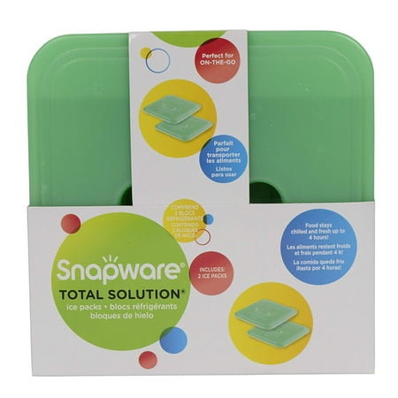 In Counter Ice Bin (1120342 OTG Medium Square Ice Pack 2ct, Works with Snapware Total Solution Container and Lid Set (Not Included) By)