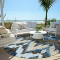 thumbnail image 6 of Addison Rugs Chantille Indoor/Outdoor Transitional Ikat Blue Washable Round Rug, 8' x 8', 6 of 6