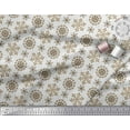 thumbnail image 2 of Soimoi polyester Crepe Fabric Snow Flakes Floral Fabric Prints By Yard 42 Inch Wide, 2 of 5