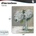 thumbnail image 4 of Stupell Industries Traditional White Hydrangeas Glass Vase Canvas Art, 24 x 30, by Carol Robinson, 4 of 8